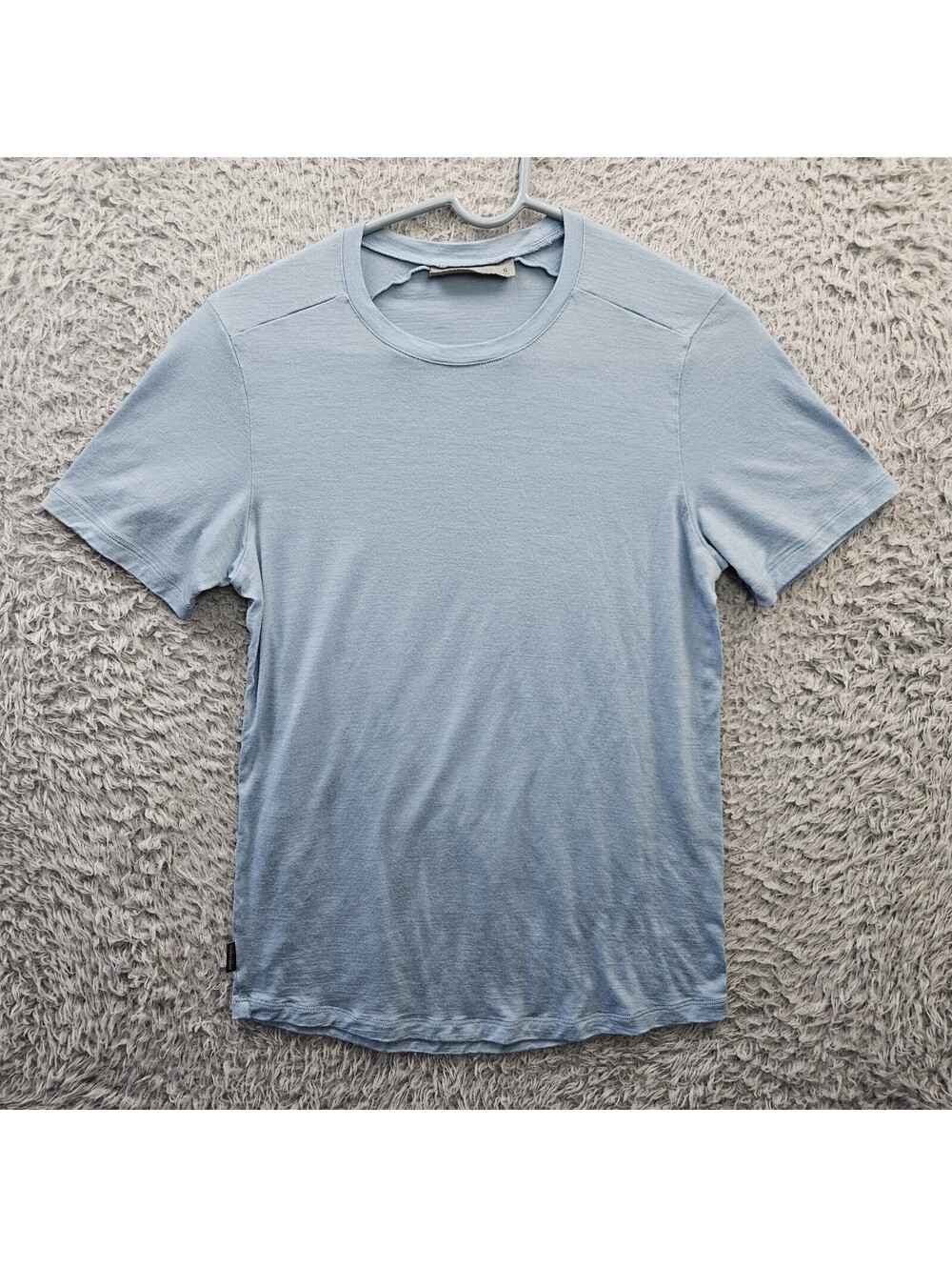 Icebreaker Merino T Shirt Men Small Blue No Holes